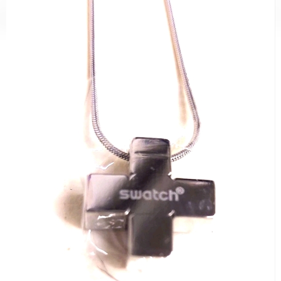 Swatch Bijoux Women's 925 Italy Silver Cross Charm Necklace 3 Colors To Choose - Picture 10 of 16